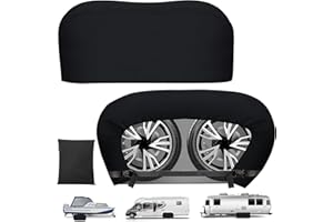K-Musculo RV Tire Covers, Dual Axle Tire Cover, 2 Pack Tire Wheel Cover Fits 27"-29" Dia Tires, Suitable for, Truck, Trailer,