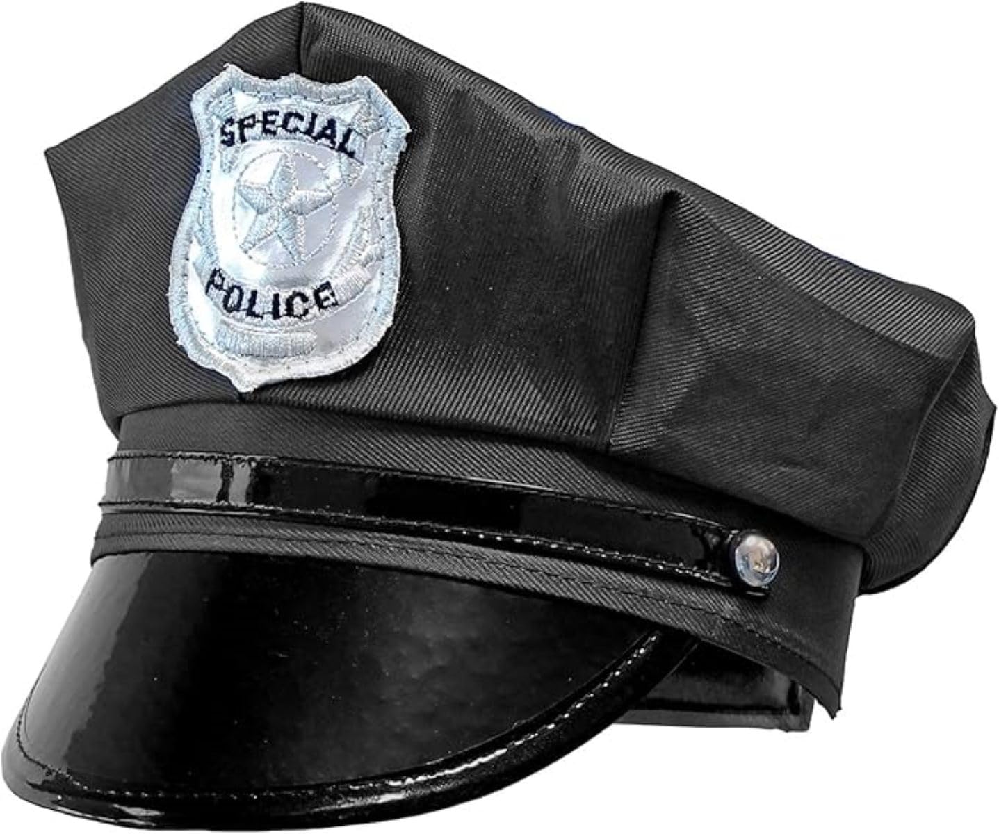 Widmann 03328 Adult Police Hat Adjustable Unisex Black One Size