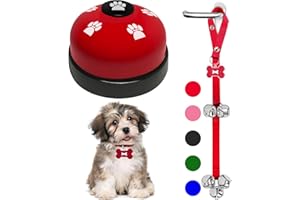 KEXIAVA 2 Pack Dog Door Bells, Dog Doorbell to go Outside Puppy Train Bell for Dogs to Ring to go Potty, Puppy Toilet Training Bell Jingle Bells for Door Knob (Red)