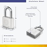 Magmaus PDL50 Never-Rust Heavy Duty Padlock 10mm Shackle Stainless Steel 3 Keys view 2