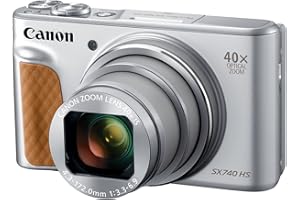 Canon PowerShot SX740 Digital Camera w/40x Optical Zoom & 3 Inch Tilt LCD - 4K Video, Wi-Fi, NFC, Bluetooth Enabled (Silver) 