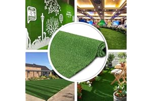 Petgrow Synthetic Artificial Grass Turf 8FTX10FT for Indoor Outdoor Dog Synthetic Grass Mat, Party Wedding Christmas Balcony Garden Astro Turf Rug,Drainage Holes Faux Fake Grass Rug Carpet for Pets