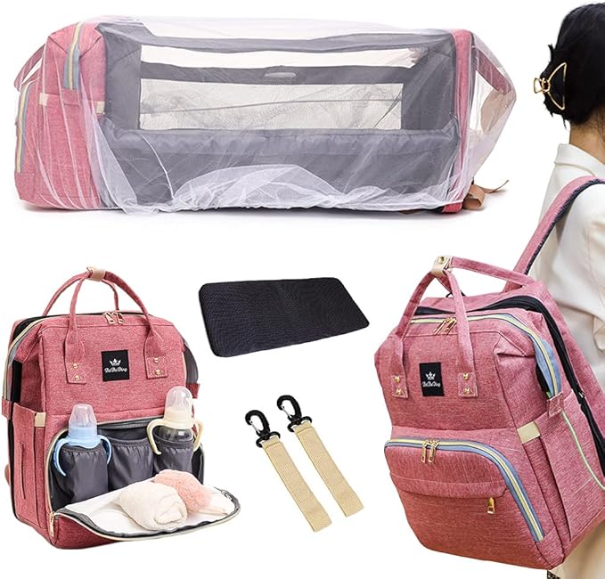 Zaino Fasciatoio Per Neonato Multifunzione - Borsa Impermeabile Con Porta Ciuccio E Cinturini Per Passeggino - Foto 9