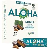 ALOHA Organic Plant Based Protein Bar MINIS | Almond Butter Cup | GLP-1 Friendly, 20 Count, 24g Bars | Vegan, Low Sugar, Gluten Free, Low Carb, Non-GMO, No Stevia, No Soy, No Sugar Alcohols