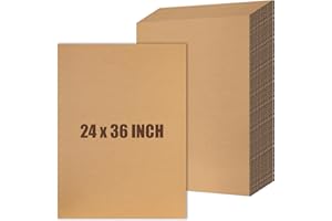 Feifeiya 15 Pack Corrugated Cardboard Sheets 24 x 36 Inch Large Flat Cardboard Sheets Packaging Inserts Flat Square Inserts for Shipping Packing Mailing Crafts
