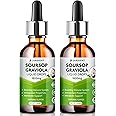 Jardient Soursop Bitters Liquid Oil : Graviola Soursop Extract- Organic for Cell Support and Regeneration- Soursop Tincture Edible 2 fl oz (Pack of 2)