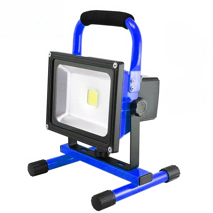 MCTECH® 20W Warmweiß Blau Tragbare Wiederaufladbare Handlampe LED AKKU Flutlicht-Lampe Camping Lampe Arbeitsscheinwerfer Ange