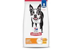 Hill's Science Diet Light , Adult 1-6, Weight Management Support, Small Kibble, Dry Dog Food, Chicken & Barley, 5 lb Bag