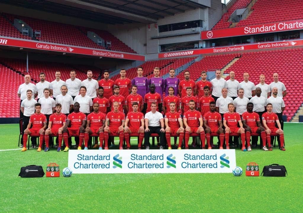 Import Posters Liverpool Fc Team Photo Squad 14 15 Football Wall Poster Print 30cm X 43cm 12 Inches X 17 Inches F C Amazon Co Uk Kitchen Home