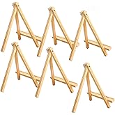 9.4 Inches Tall Wood Easels Set of Tabletop Display Easels, Art Craft Painting Easel Stand for Artist Adults Students (6pack)