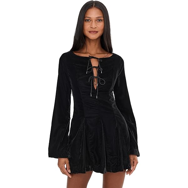 Free People Womens Floral Print Puff Sleeves Mini Dress Black 2 at Amazon  Women's Clothing store