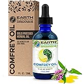 Earth Elements Organics Comfrey Oil, Organic Herbal Body Oil, 1 fl oz | Soothing herbal massage oil