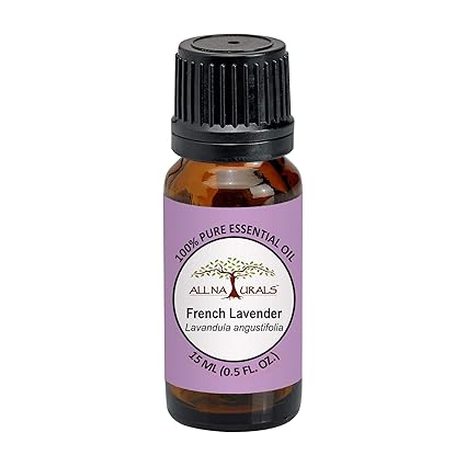 All Naturals French Lavender Essential Oil 100% Pure for Sound Sleep, Stress, Dry Skin, Shiny Hair & Acne - 15 ML
