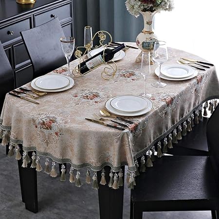 LIUJUAN Tischdecke Tischdecke Ovale Tischdecke Tischmatte Stoff Kunst