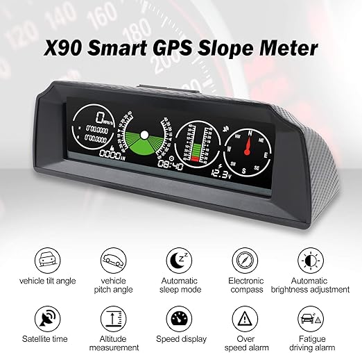 AUTOOL X90 Car HUD GPS Speedometer MPH Car Electronic Compass