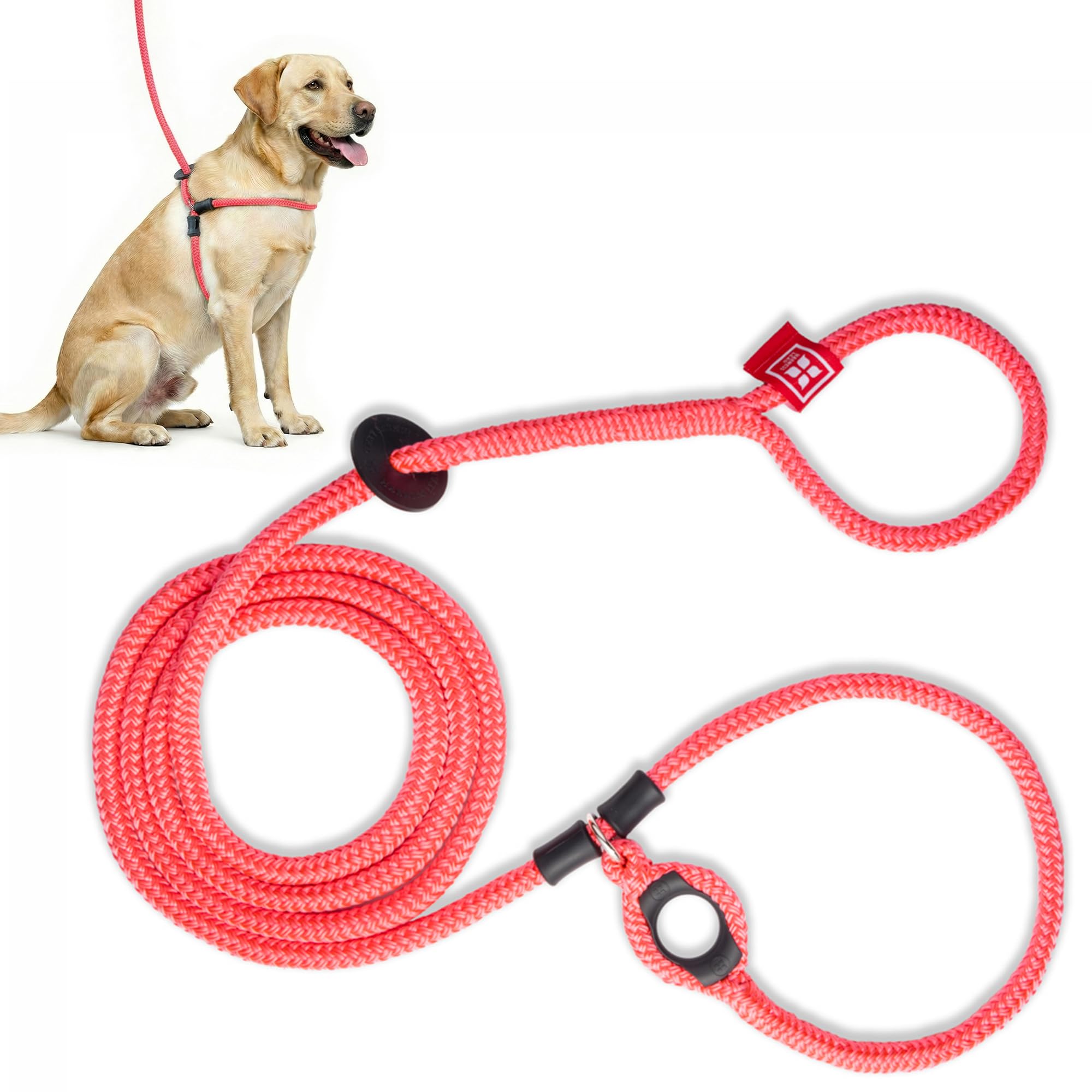 Photo 1 of Harness Lead No Pull Dog Harness and Leash Set, Anti Pull Dog Harness for All Breeds and Sizes, One-Piece Cushioned Rope Design Safely Prevents Escaping and Pulling (Medium/Large, Pink)