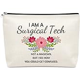 Funny Surgical Tech Gift Makeup Bag Appreciation Gifts for Women Her Coworker Surgical Technologist Assistant Gift Cosmetic Bag Gifts for Surgical Nurse Doctor Christmas Birthday Retirement Present