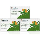 Himalaya Purifying Neem &amp; Turmeric Cleansing Bar Soap, 3 Pack | Neem Soap for Face &amp; Body, Face Soap &amp; Body Bar,Helps Cleanse &amp; Remove excess Oil for Healthy Looking Skin,Sulphate Free