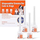 Tauphete Disposable Enema for Cats & Dogs – Pet Enema for Constipation Quickly Softens Stool– Easy-to-Use Enema Kit for Small Animals – Vet Recommended – 5 mL(4 Pack)