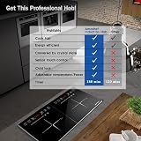 AMZCHEF Double Induction Hob 2800W Portable Dual Burner with Timer view 7