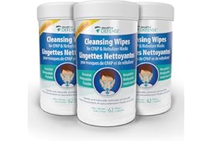 MedPro Defense Cleansing Wipes for Daily Cleaning of CPAP Mask, Gently Removes Dirt and Oil, Biodegradable, Unscented, Lint-F