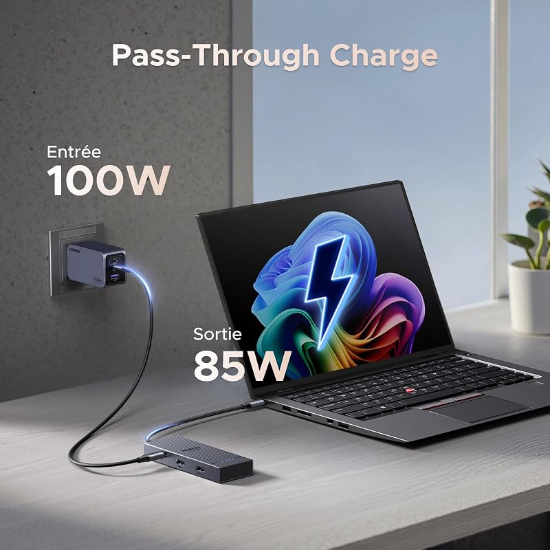 Revodok Pro 207 Hub USB C 7 en 1 Docking Station Double HDMI
