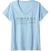 Womens Nirvana Simple Definition V-Neck T-Shirt