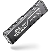 HOTLIGH 900Lumens LED Rechargeable Flashlight, 365nm UV Magnetic Flashlight | Dual-Switch Control, 1200mAh, EDC Flashlight with Clip, Pocket Flashlight, Small Flashlight for Work, Emergency, Camping