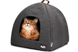 COSOC Cat Bed for Indoor Cats,Small Dog Bed,Cat Cave,Premium Small Animal Bed with Removable Washable Cushioned Pillow (Mediu
