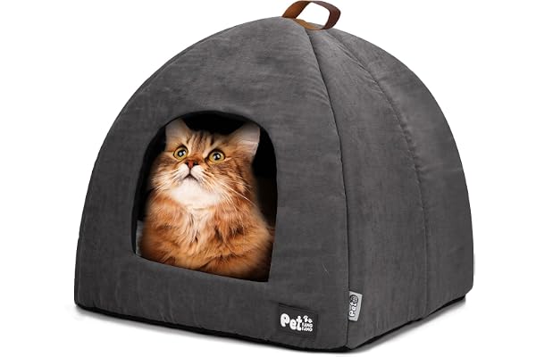 COSOC Cat Bed for Indoor Cats,Small Dog Bed,Cat Cave,Premium Small Animal Bed with Removable Washable Cushioned Pillow (Mediu