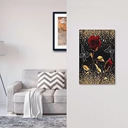 Red Rose And Butterflies Sparkling 1 Gang Light