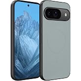 X-level Magnetic Silicone Case for Google Pixel 9/Pixel 9 Pro, Slim, Gray | Soft-touch silicone case with kickstand, magnetic attachment, slim fit, non-slip grip and anti-fingerprint finish.