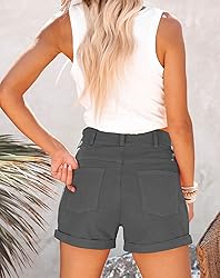 Hilltichu Womens Relaxed Fit Casual High Waist