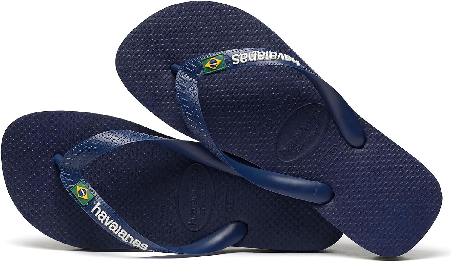 havaianas flip flops navy blue