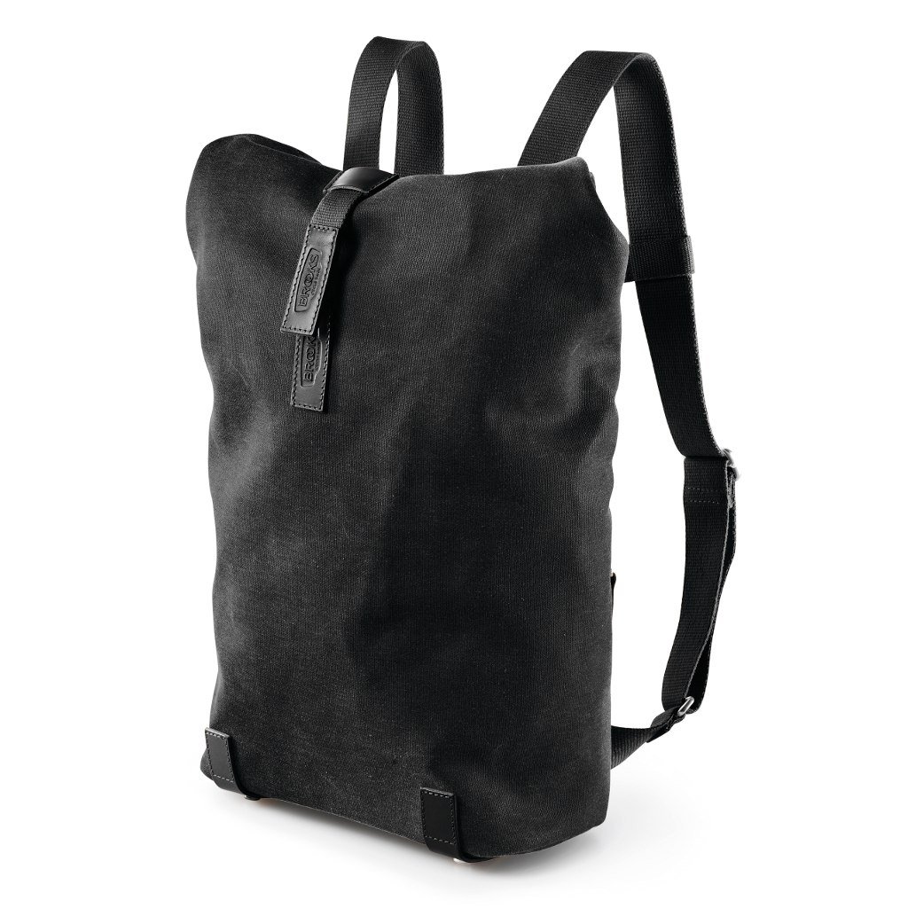 Brooks England Unisex's Pickwick Day Pack Canvass and Leather Backpack, Black, Small
