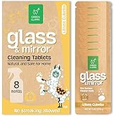 Green Llama Window and Glass Refill 8-Pack - Certified Compostable Packaging, Natural Cleaning Solution for Windows and Glass - Eco-Friendly and Sustainable