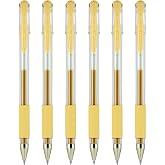 uniball Signo DX Gel Pens, Ultra Micro Point (0.38mm), Beige Ink, 6 Count