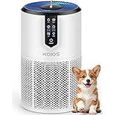 Air Purifiers for Home Large Room Up to 1300 ft², KOIOS H13 True HEPA Air Purifier for Bedroom, 15dB Quiet With Fragrance Sponge & Night Light, Eco Mode, Air Cleaner for Pets and Odors