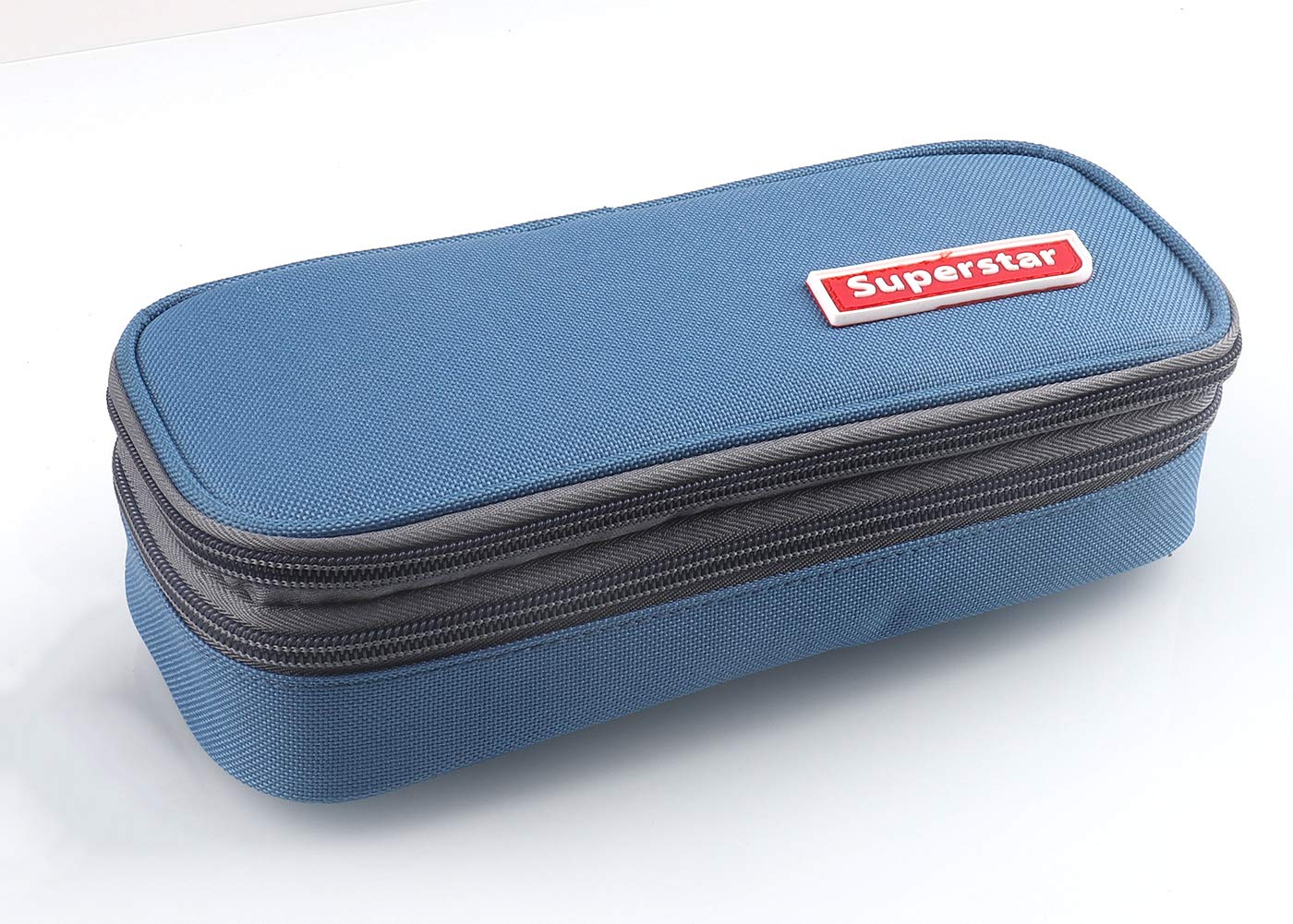 HILUCKI Pencil Case Pen Marker Bag Pouch Holder Box Large Capacity Stationery Organizer with Two Compartments for School Office Student Adults