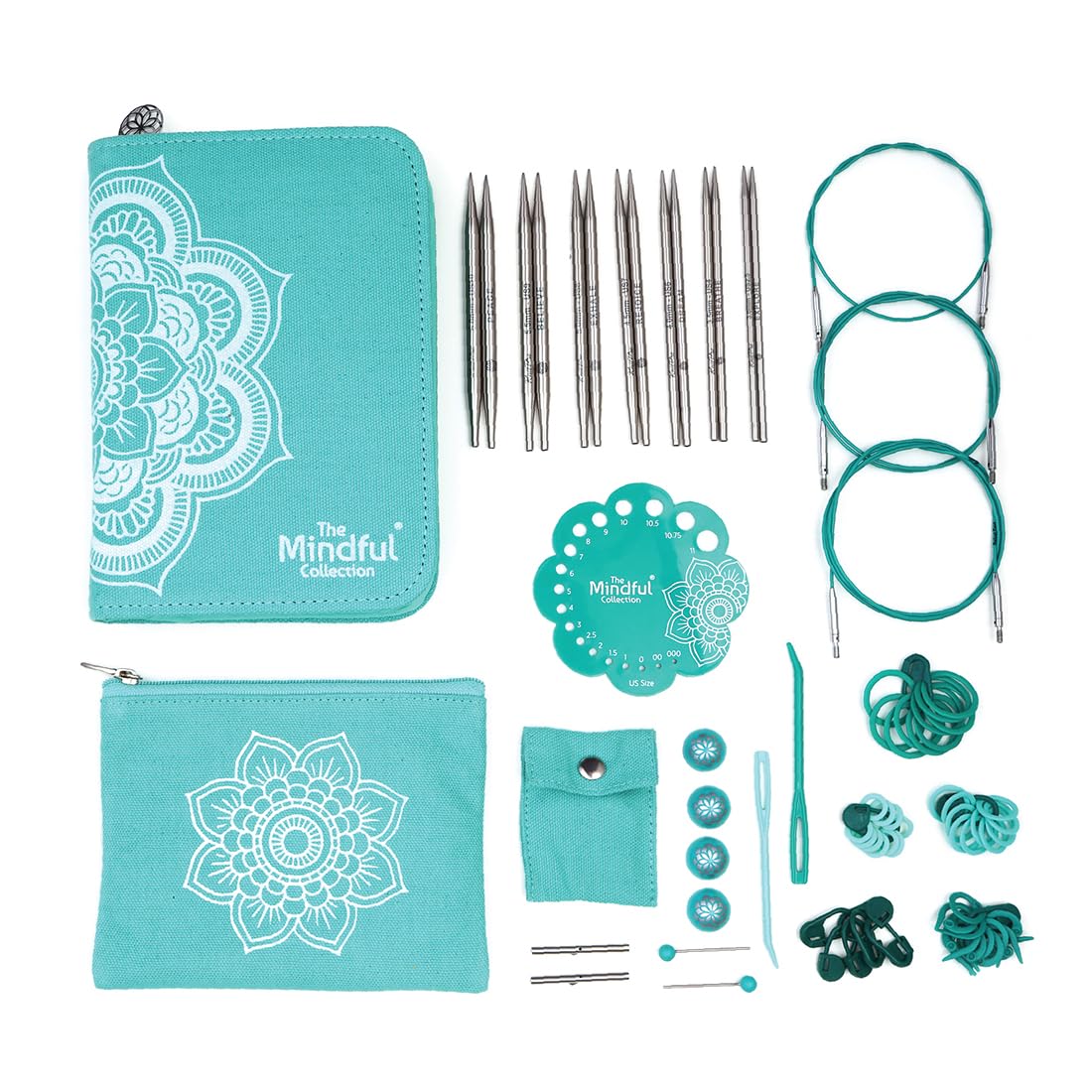 KnitPro The Mindful Collection Believe Interchangeable Needles Set 5" (13cm) | 7 Sizes (3mm to 6mm) with Accessories — image 1