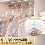 TAILI Hanging Vacuum Storage Bags 4 Large Wide-Side 105x70 cm for Clothes view 5