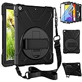 ZenRich New iPad 10.2 Case, iPad 9th/8th7th Generation Case with Screen Protector Rotatable Kickstand/Hand Strap and Shoulder