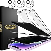 BNCHI 3 Pack for iPhone 14 Privacy Screen Protector + 3 Pack Camera Lens Protector, Shatterproof Premium Tempered Glass, Auto-Dust Removal, 28°Anti Spy, 9H Full Coverage Tempered Glass Film