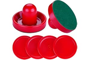 GLAMORWAY Air Hockey Pucks and Paddles,Air Hockey Strikers Pushers Air Hockey Table Replacement Accessories
