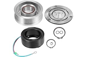 X AUTOHAUX 1 Set AC Compressor Clutch Kit Pulley Coil Auto Repair Compressors Assembly for Honda Fit 1.5L 2009-2014