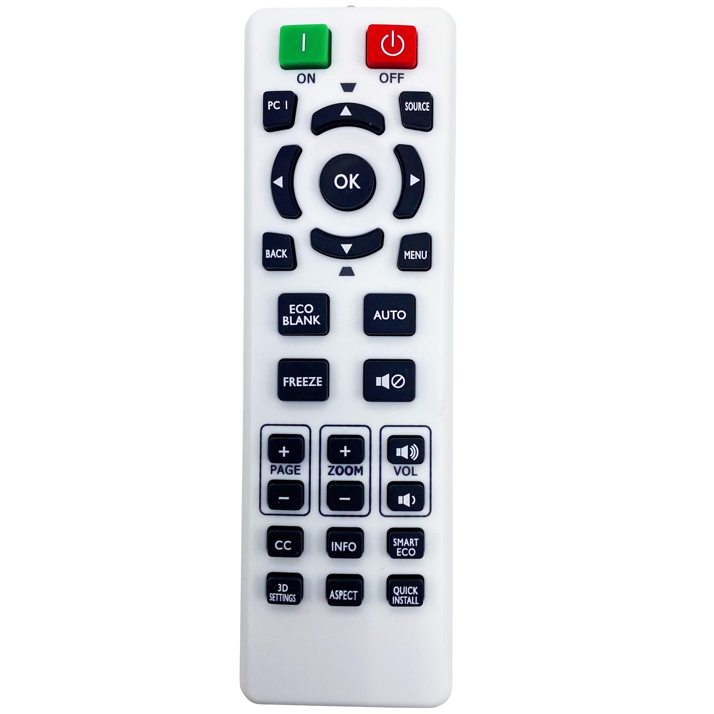 Leankle Universal Remote Controller for All BenQ Business, Classroom and Home Projectors Including HT1075, HT2150ST, HT3050, HT4050, MH530, MH530FHD, W1070