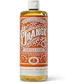 Carolina Castile Soap Orange Scent – Certified Organic Base, High Olive Oil Content, Non-Drying, Made with Organic Oils, Concentrated Natural Body Wash for Men and Women (Orange, 32 Fl Oz)