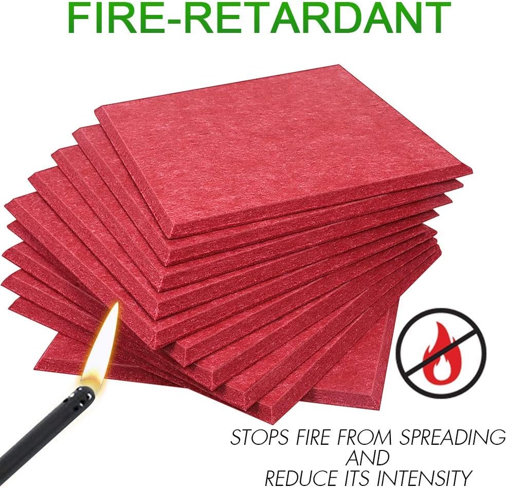 Dekiru Upgraded 12 Pack Acoustic Panels 12 X 12 X 0 4 Inches Sound Proofing Studio Foam Padding High Density Bevled Edge Tiles Soundproofing Panels Great For Wall Decoration And Acoustic Treatment Acoustical