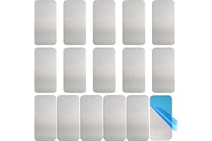 16pcs Under Cabinet Light Magnetic Strip, Adhesive Metal Plates for Magnets, Magnetic Strips with Adhesive Backing for Kitche