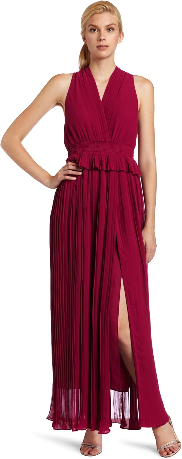 red summer maxi dress